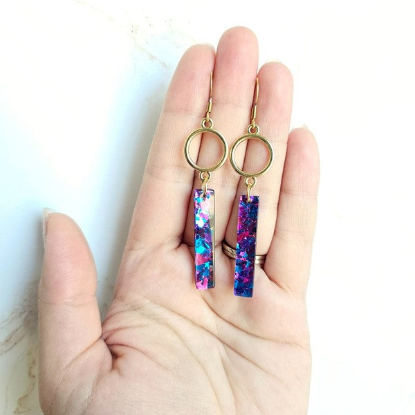 Isabella Purple Sparkle Earrings