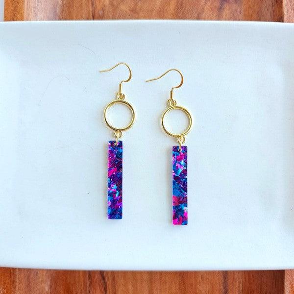 Isabella Purple Sparkle Earrings