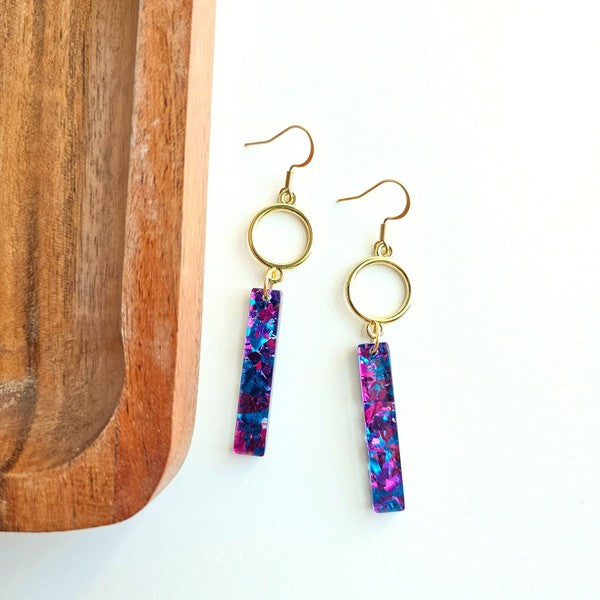 Isabella Purple Sparkle Earrings