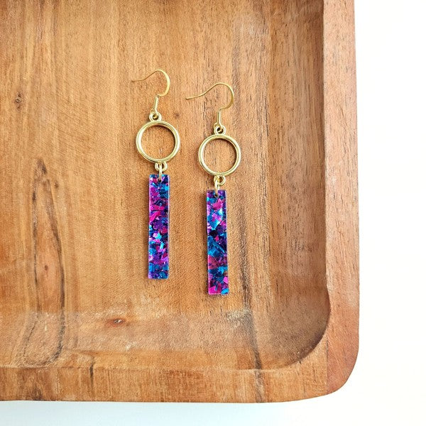 Isabella Purple Sparkle Earrings