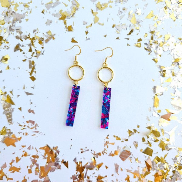 Isabella Purple Sparkle Earrings