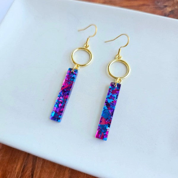 Isabella Purple Sparkle Earrings