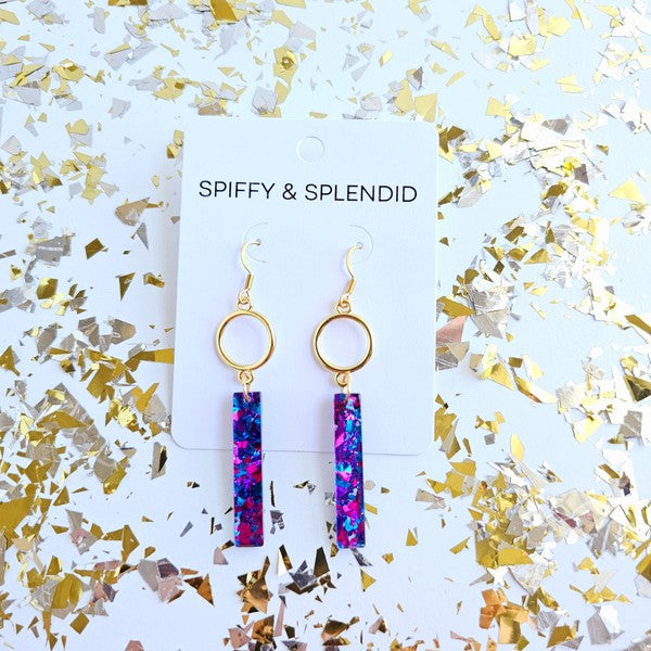 Isabella Purple Sparkle Earrings