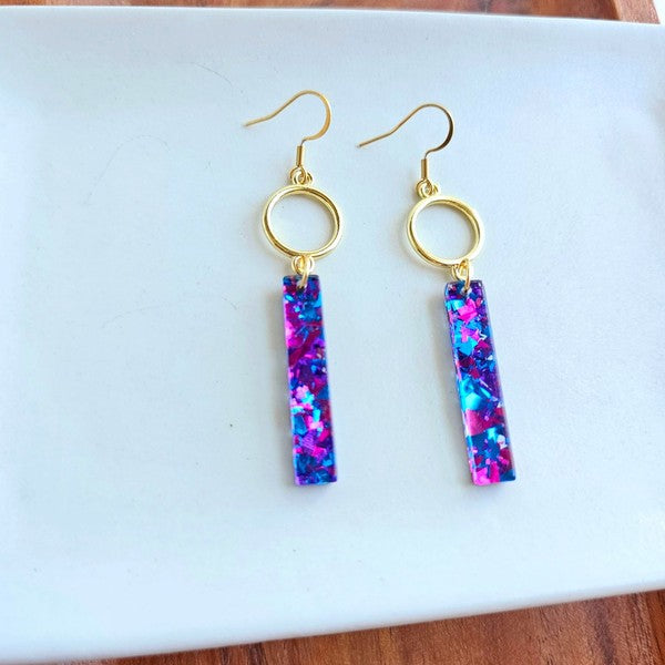 Isabella Purple Sparkle Earrings