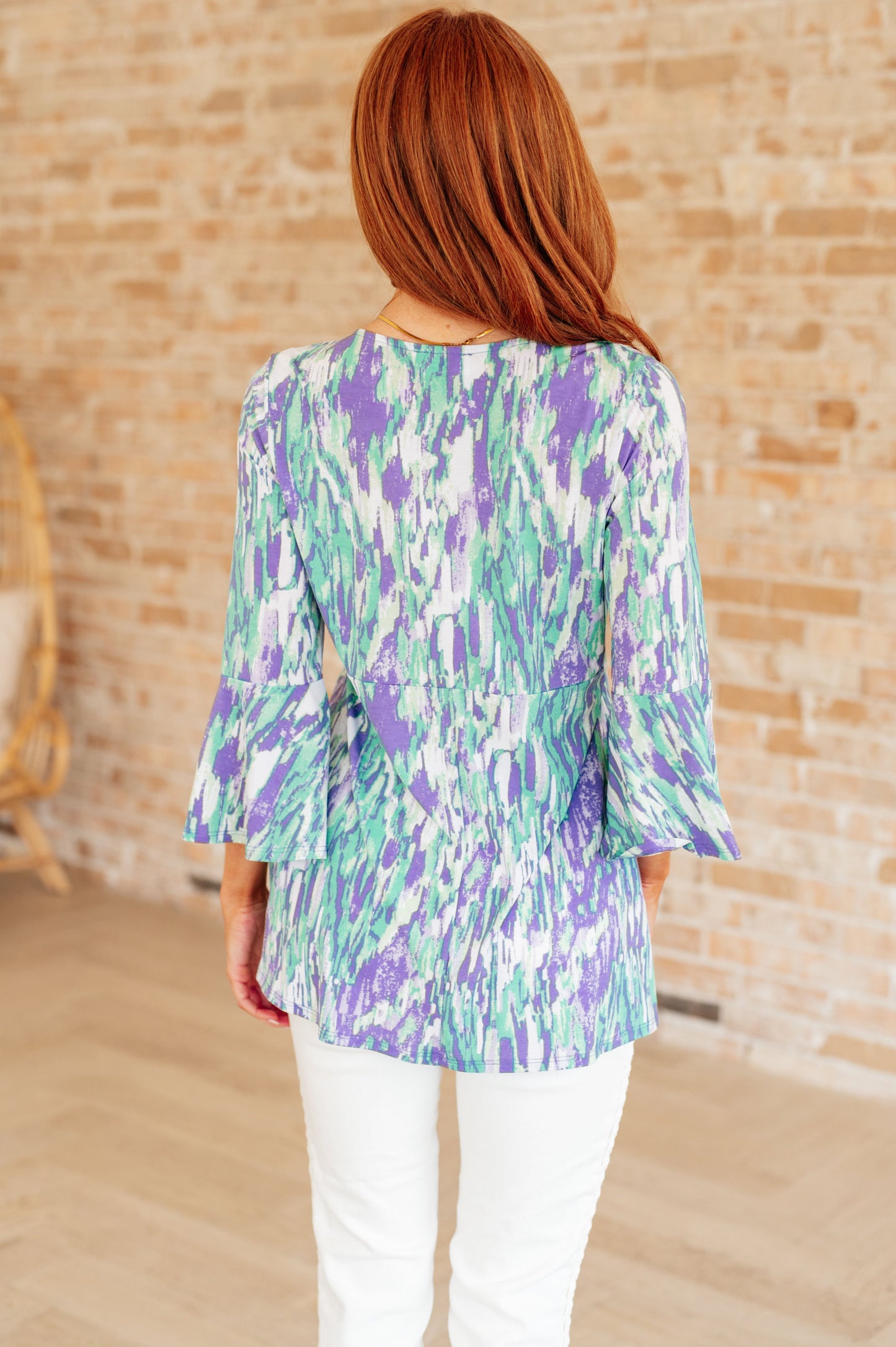 Tide Pool Bell Sleeve Top